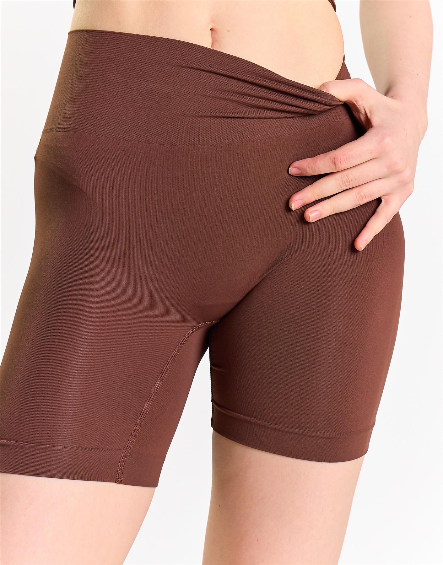 Agon Women's Coffee Activewear Shorts - Image 4