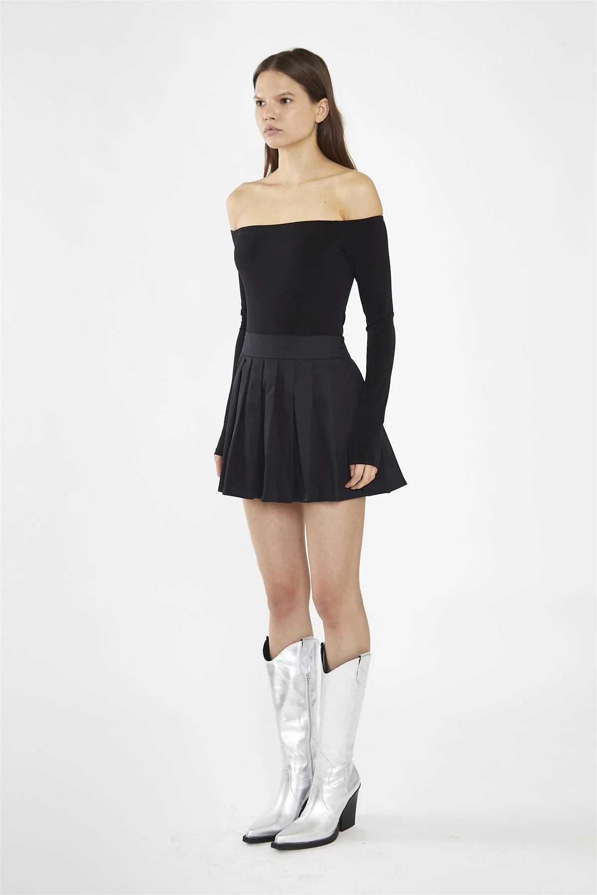 Black Bardot Bodysuit - Image 4