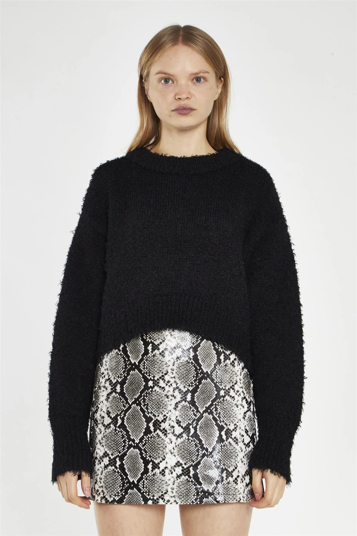Black Crew-Neck Jumper - Image 3