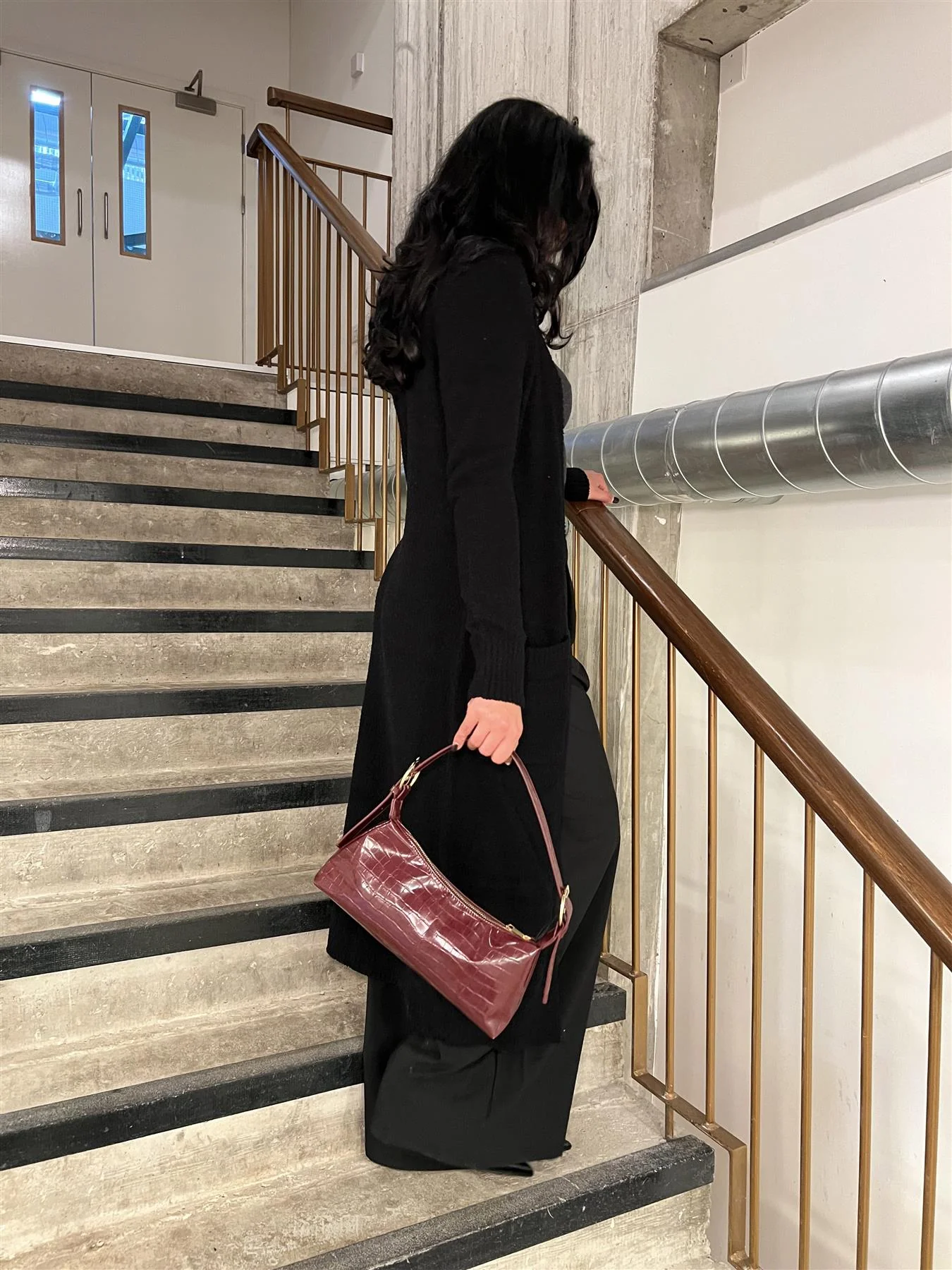 Black Long-Length Cardigan - Image 5