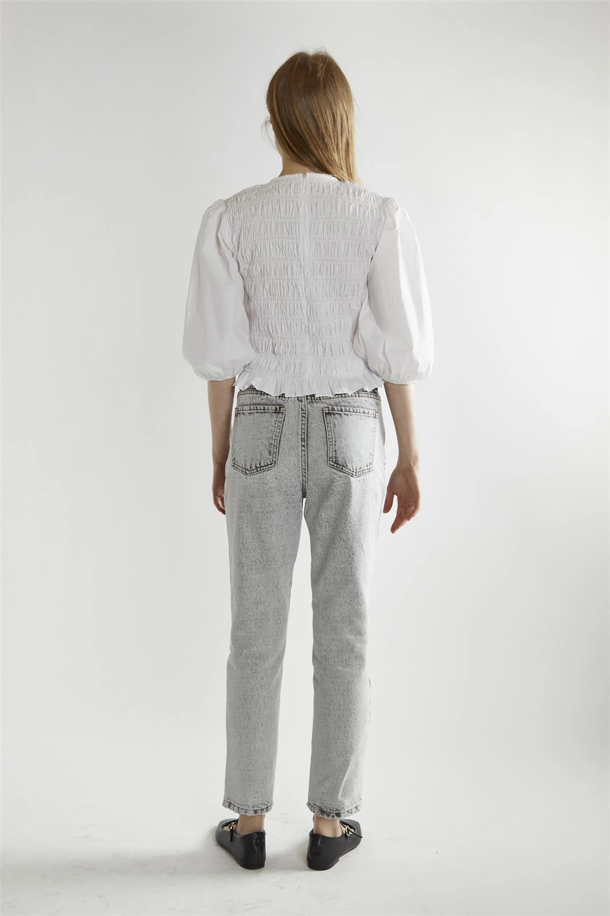 Bleach-Acid Black Straight Jeans - Image 6