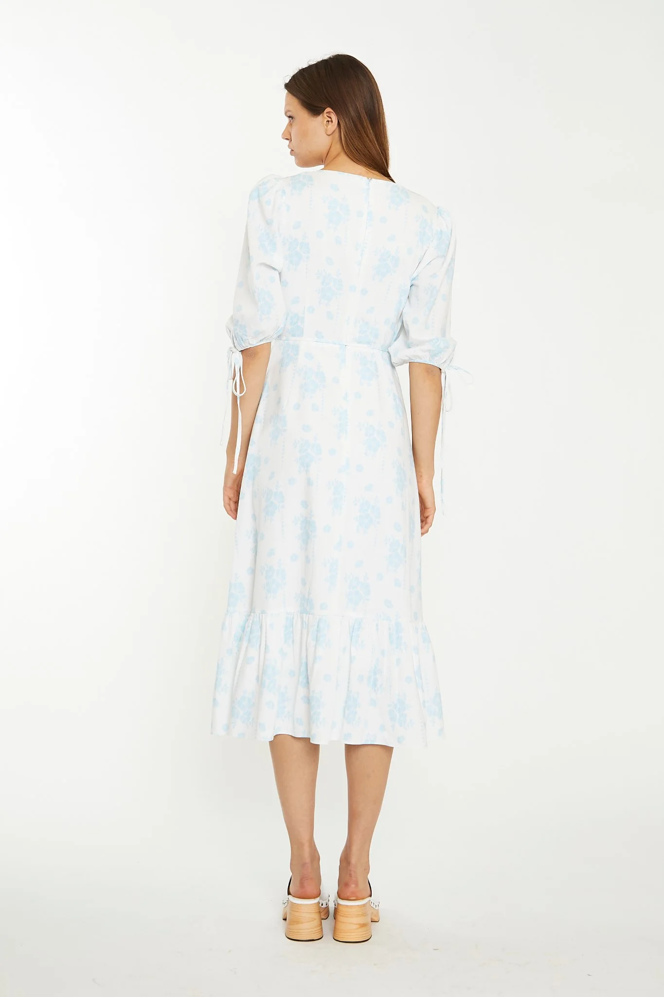 Blue Wallpaper Floral Midaxi Wrap-Dress - Image 2