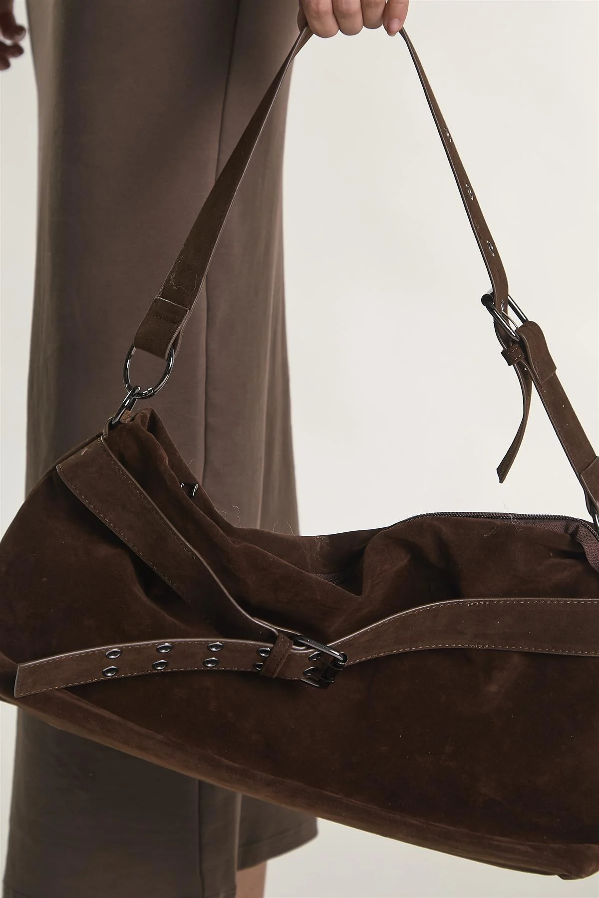 Brown Buckle Handbag - Image 2