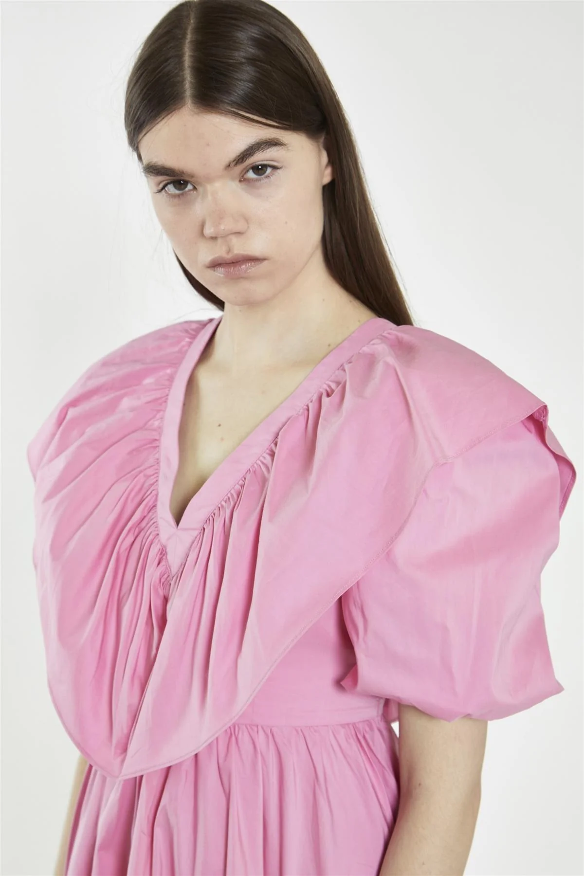 Bubblegum Pink Puff Sleeve Mini Dress - Image 3
