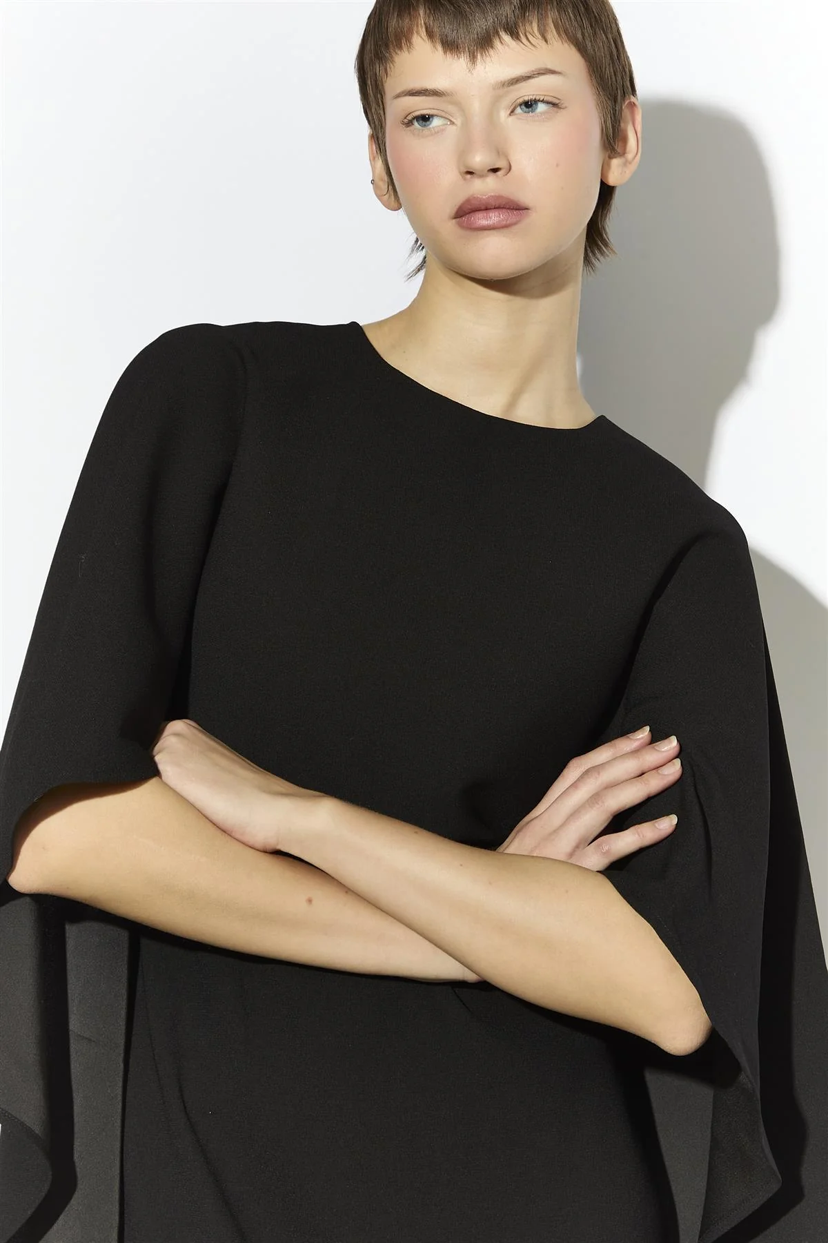 Cape Maxi Dress - Black - Image 4