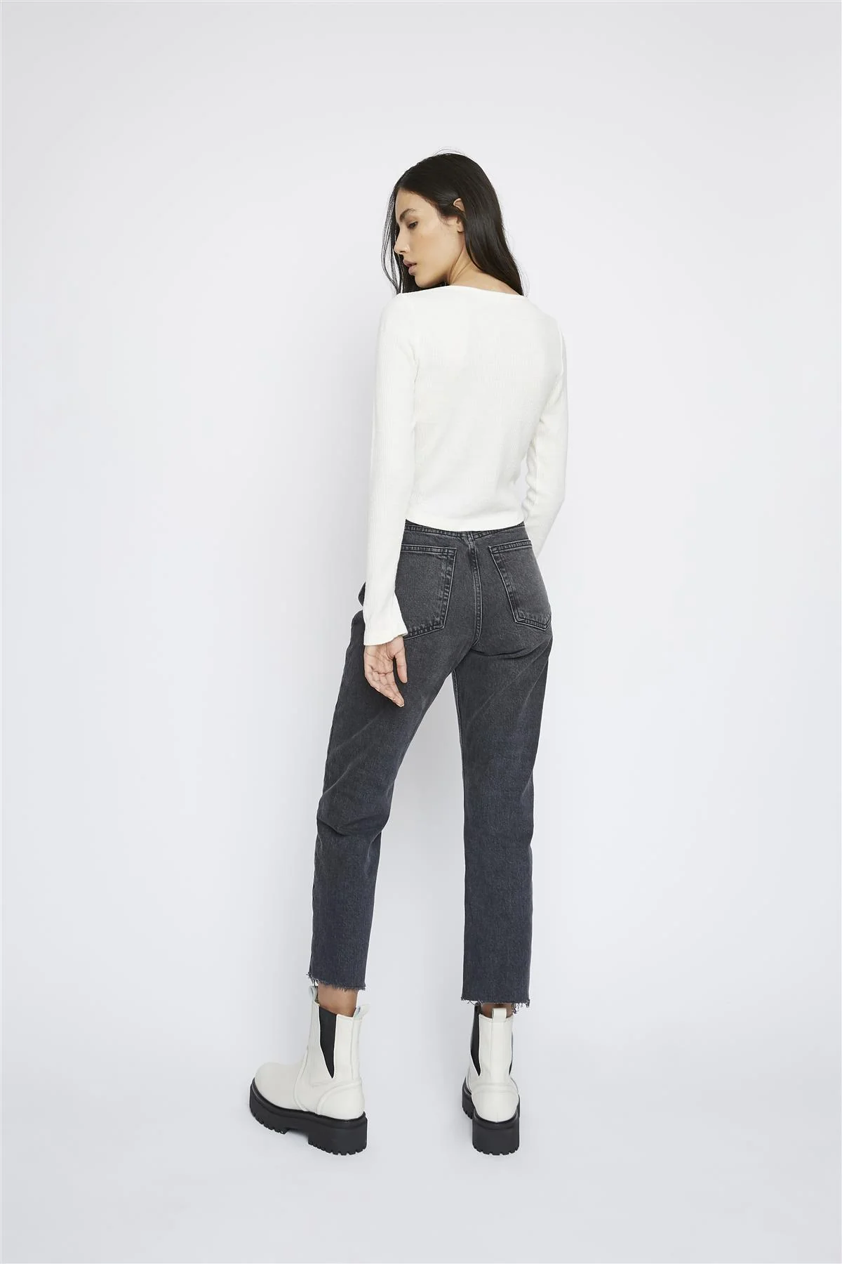 Cream Round Neck Top - Image 3