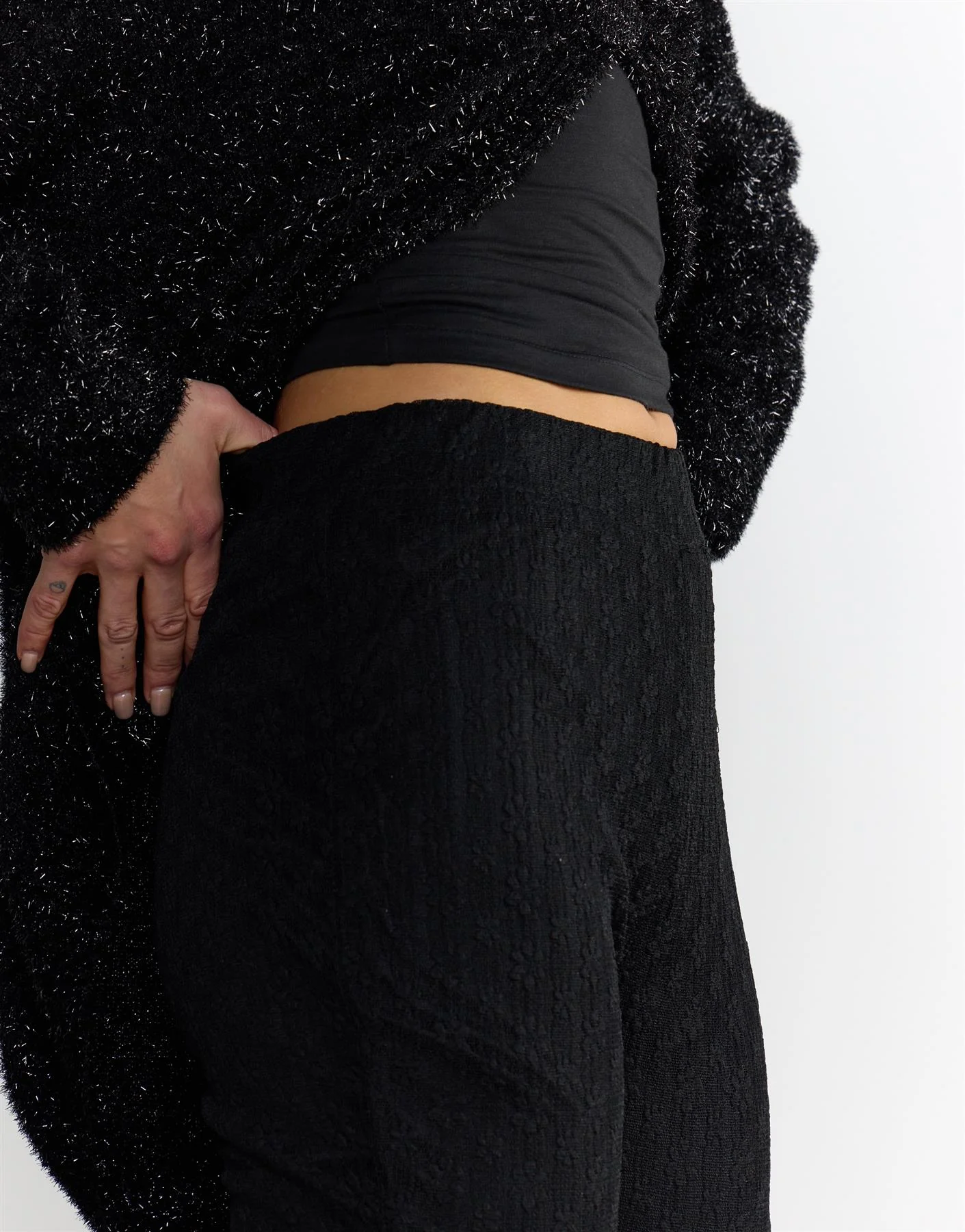 Flared Trousers - Black Lace - Image 3