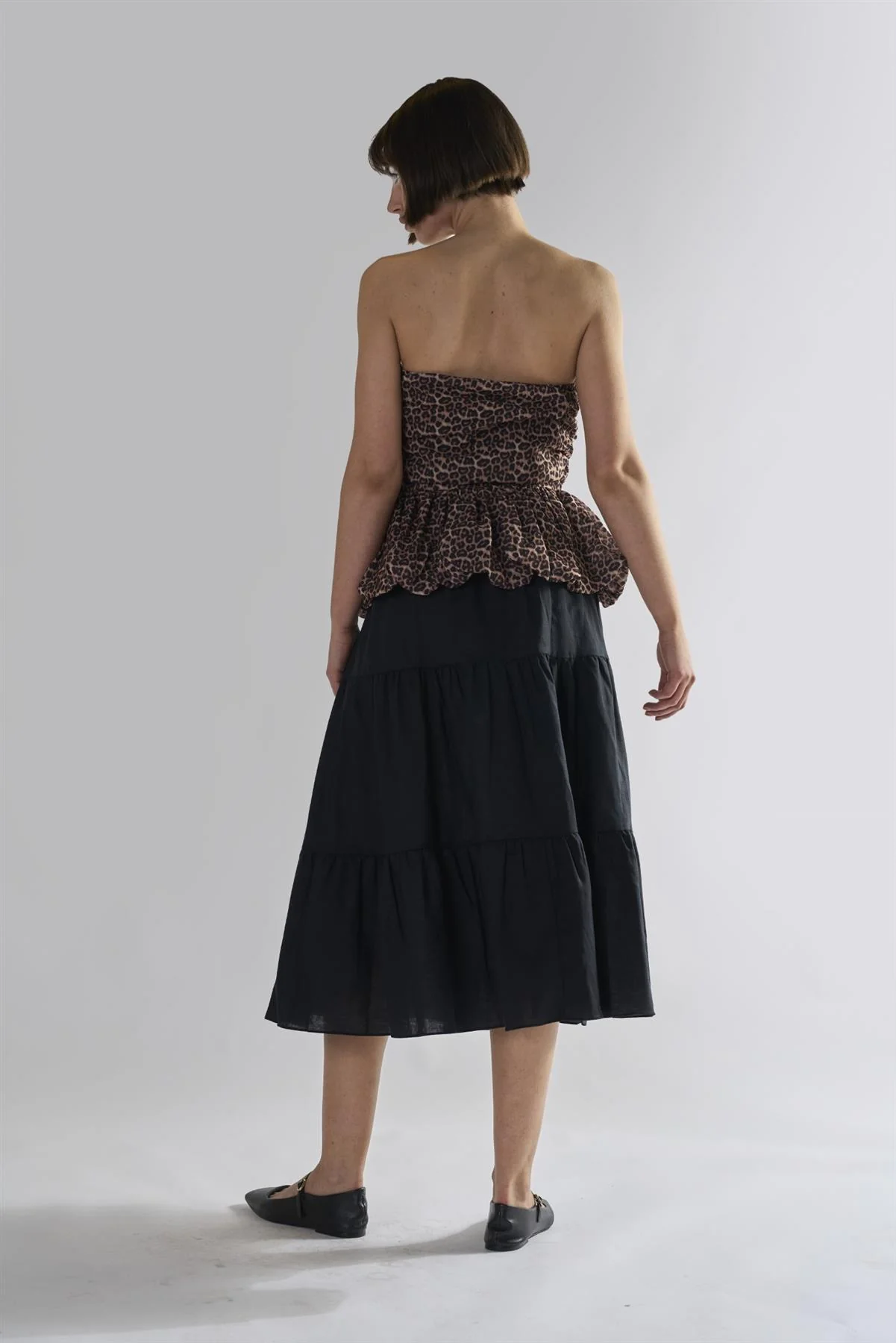Glamorous Women's Leopard Ruffle Bandeau Crop-Top - Image 2