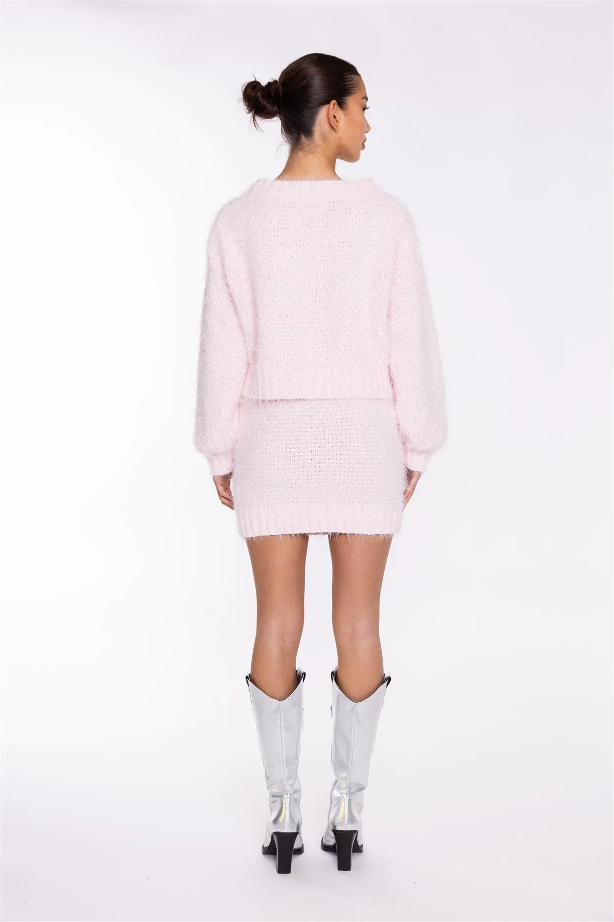 Icy-Pink Cable-Knit Jumper - Image 2