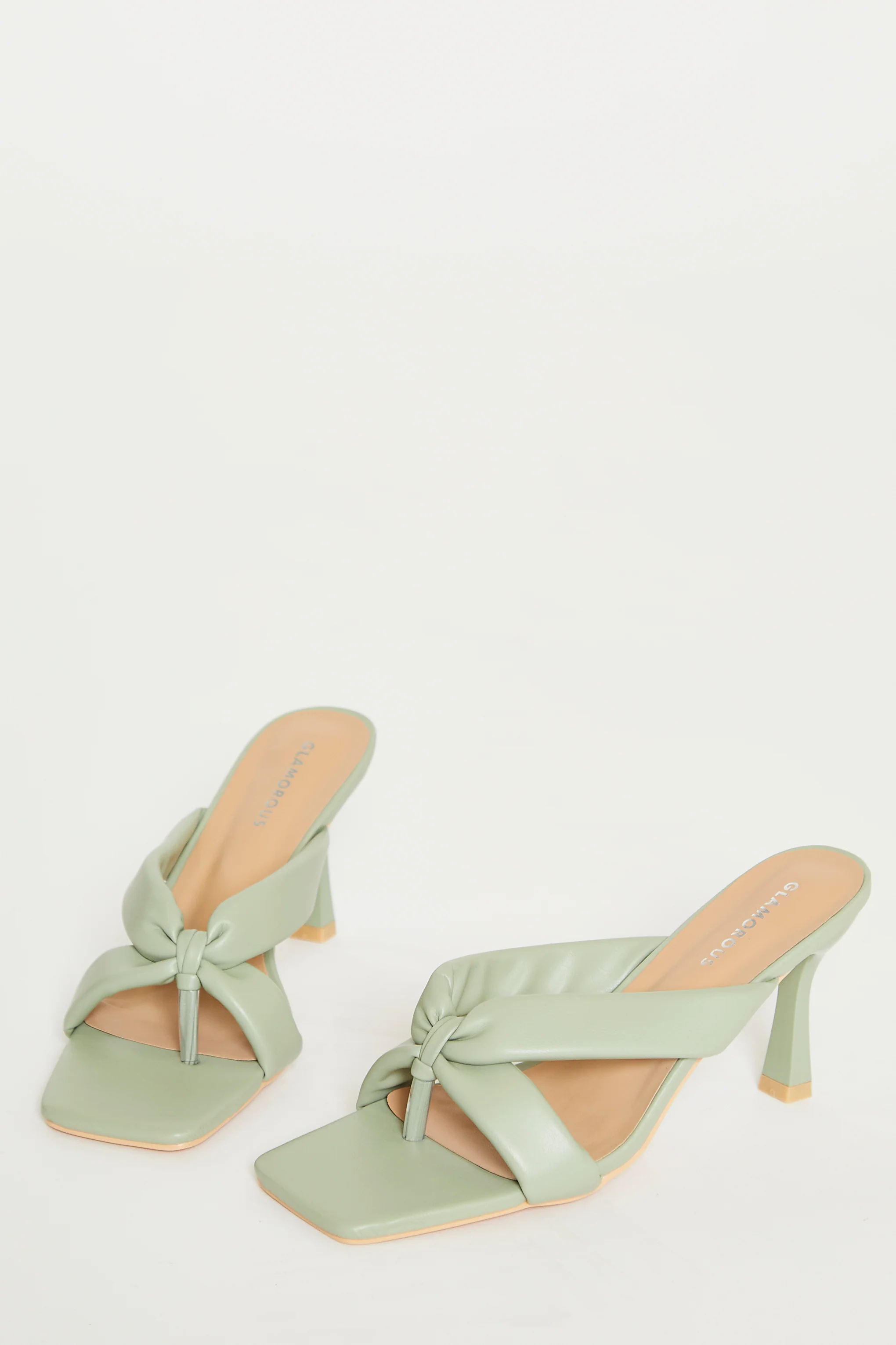 Glamorous Green Toe Pole Heels - Image 3