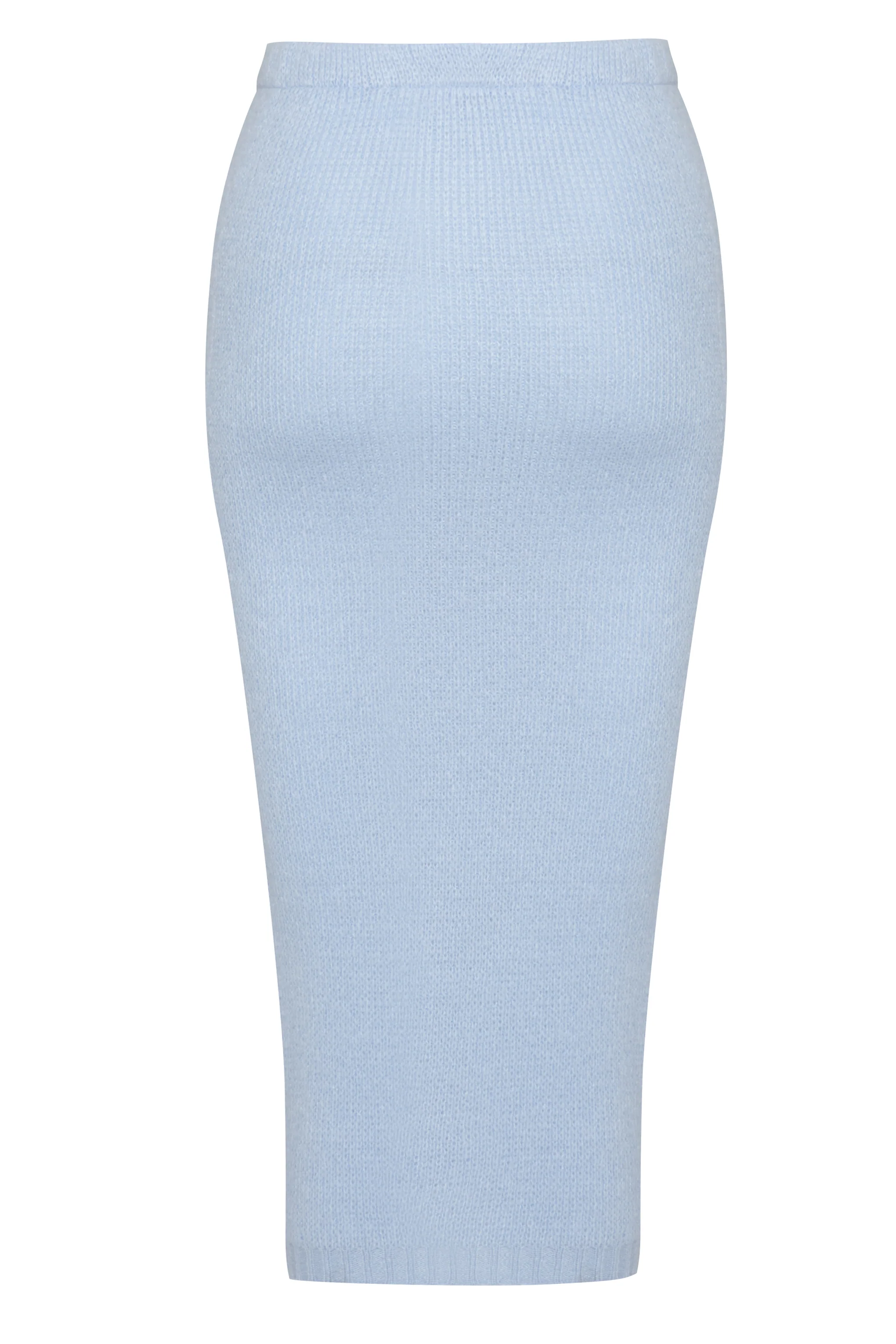 Glamorous Powder Blue Knitted Midi Skirt - Image 2