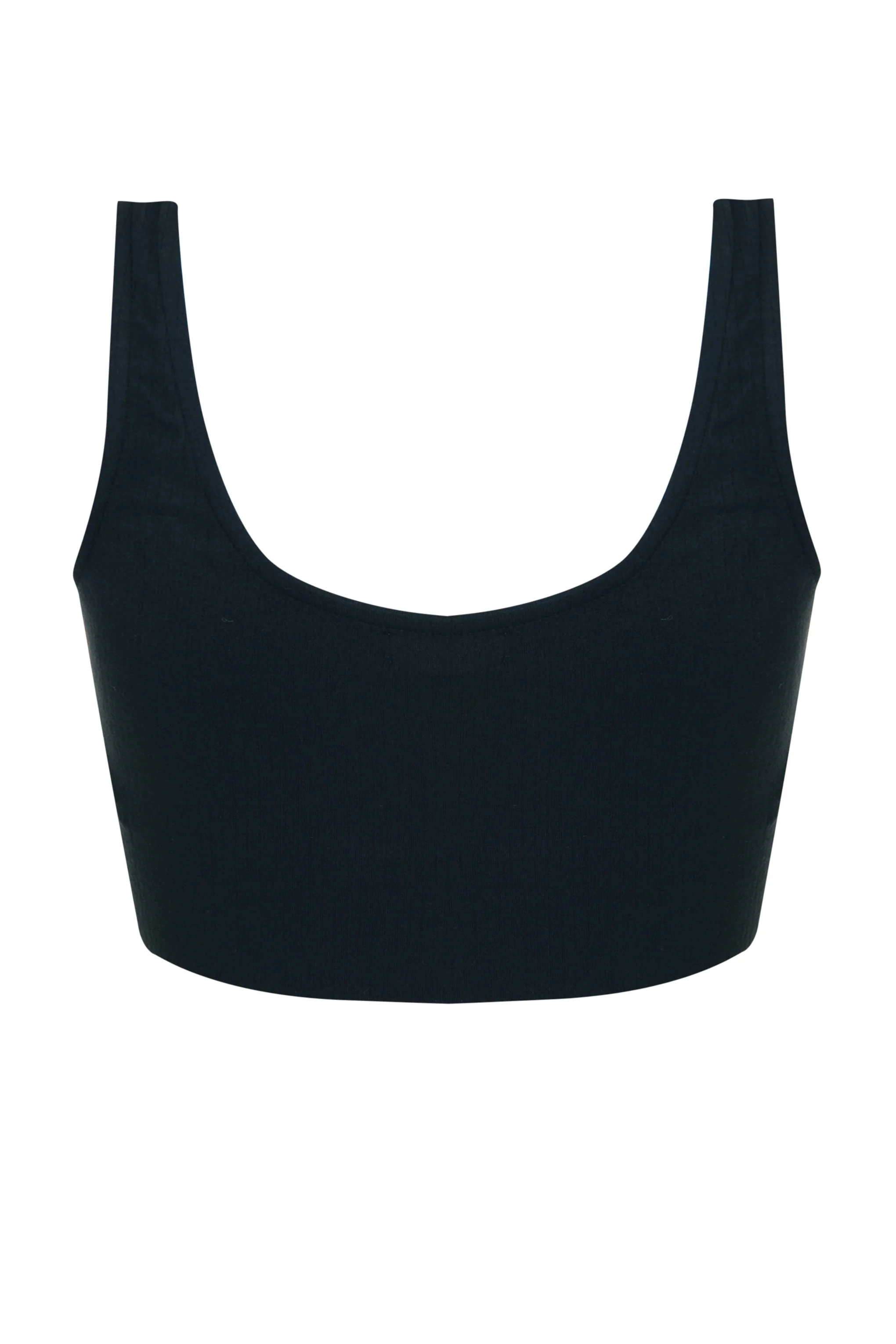Glamorous Black Button Front Sleeveless Crop Top - Image 2