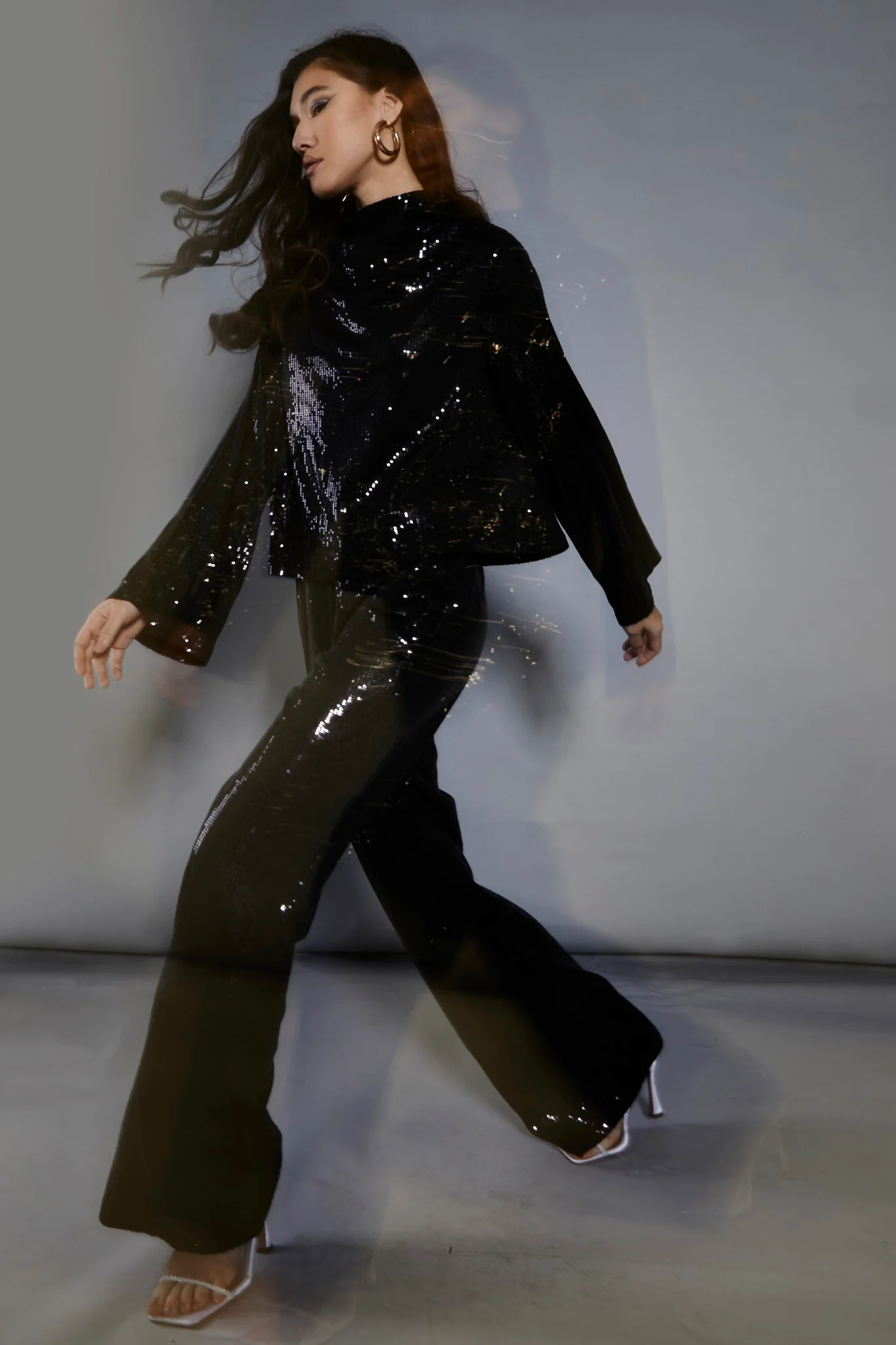 Glamorous Studio Black Sequin Trousers - Image 4