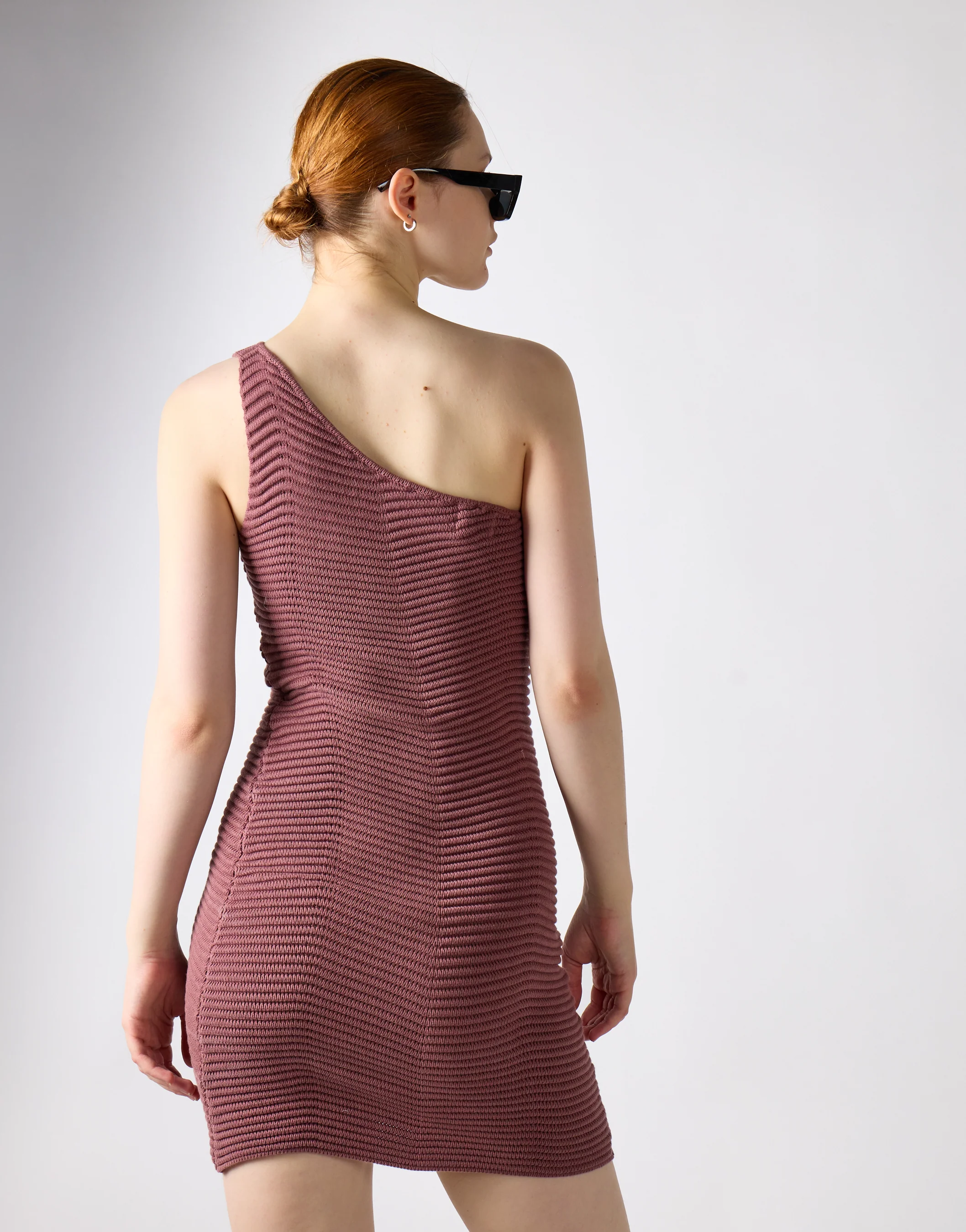 Mink Textured Knit Midi Dress - Image 2