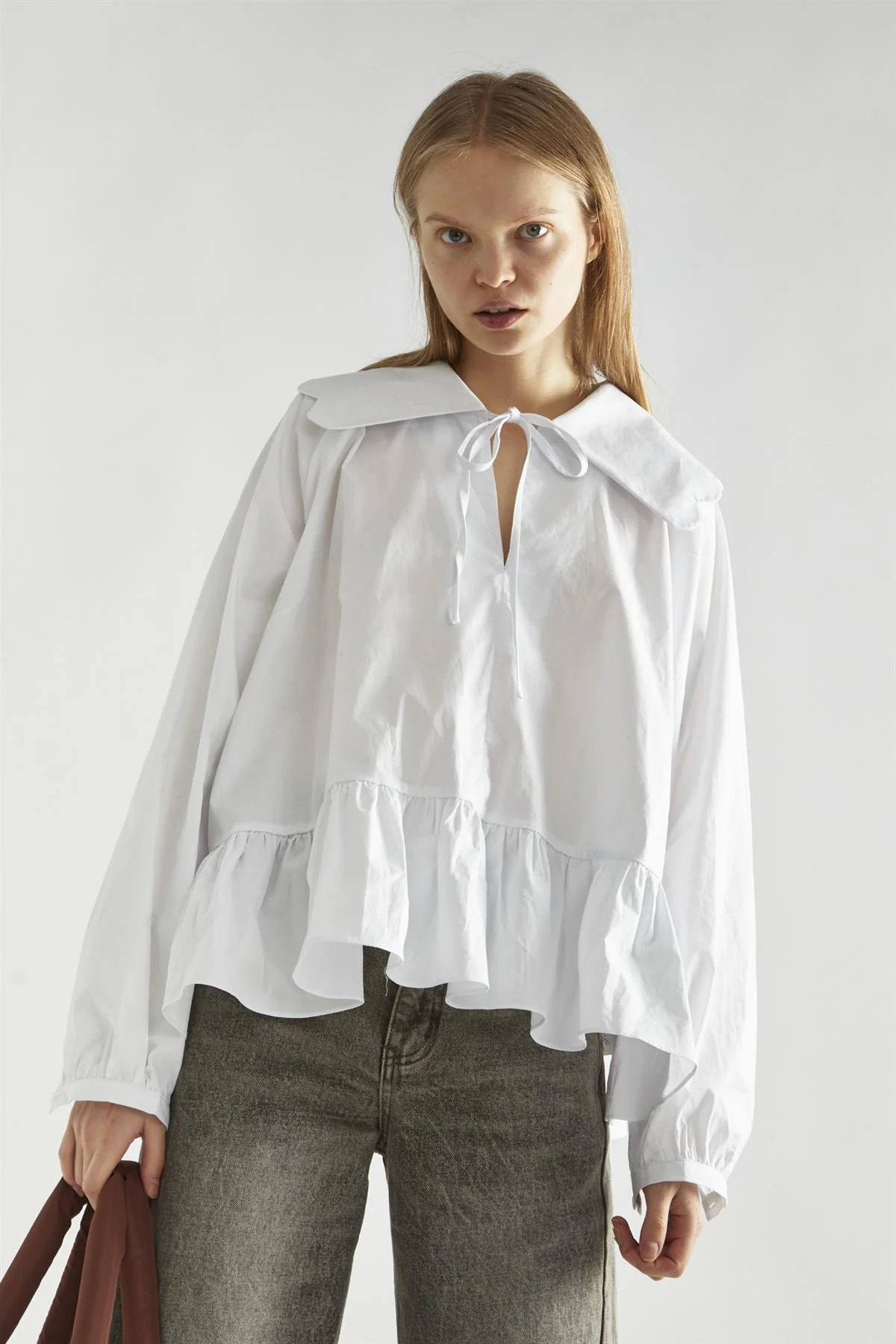 Off-White Oversized-Collar Blouse - Image 3