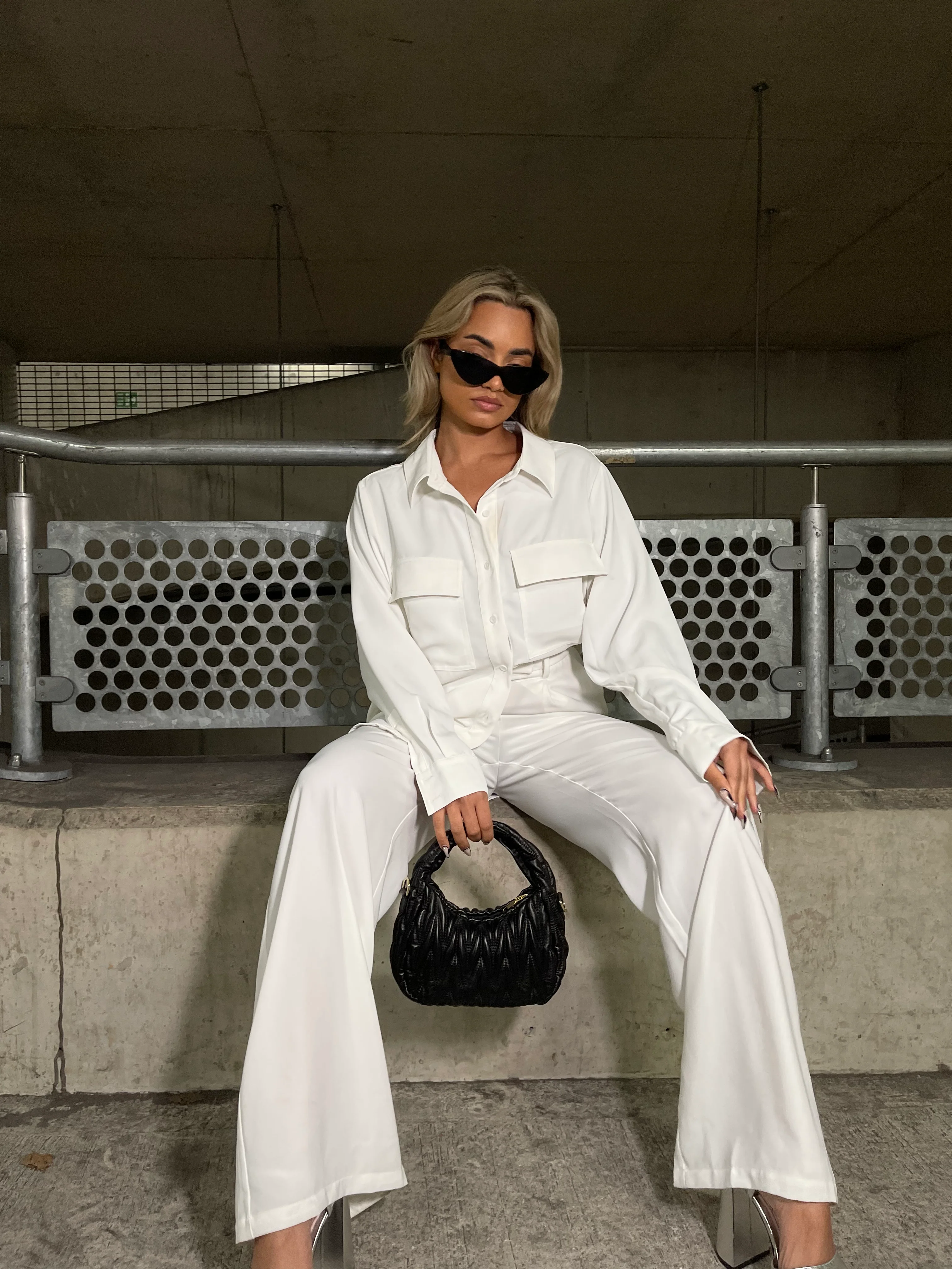 Off White Oversized Utility Shirt - Image 2