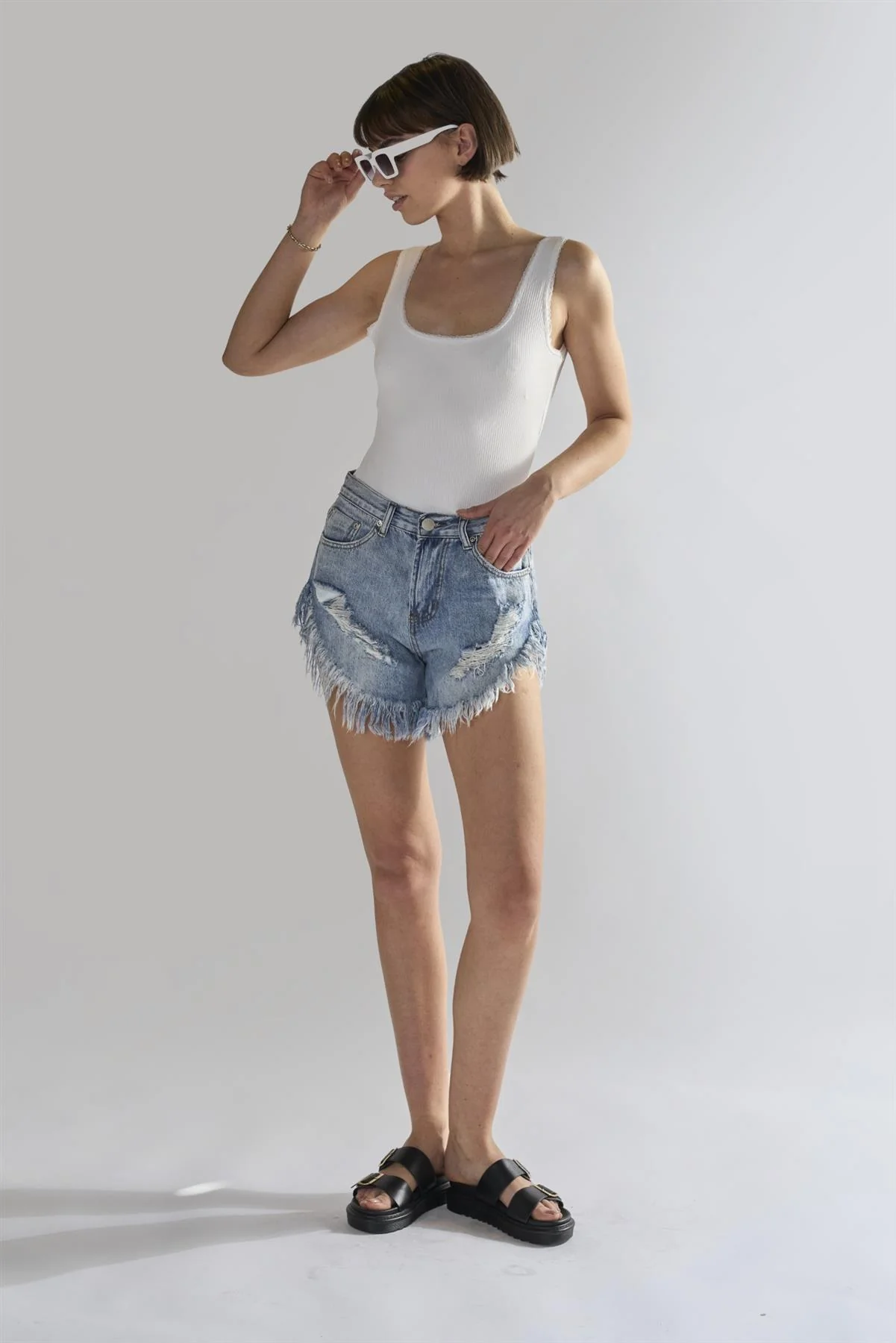 Off-White Square-Neck Bodysuit