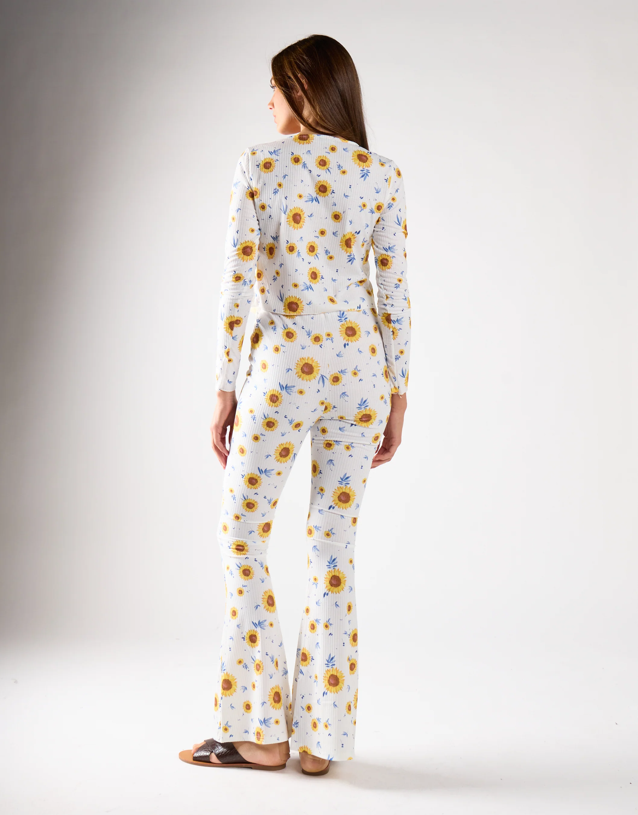 Sunflower Rib Flared Trousers - Image 2