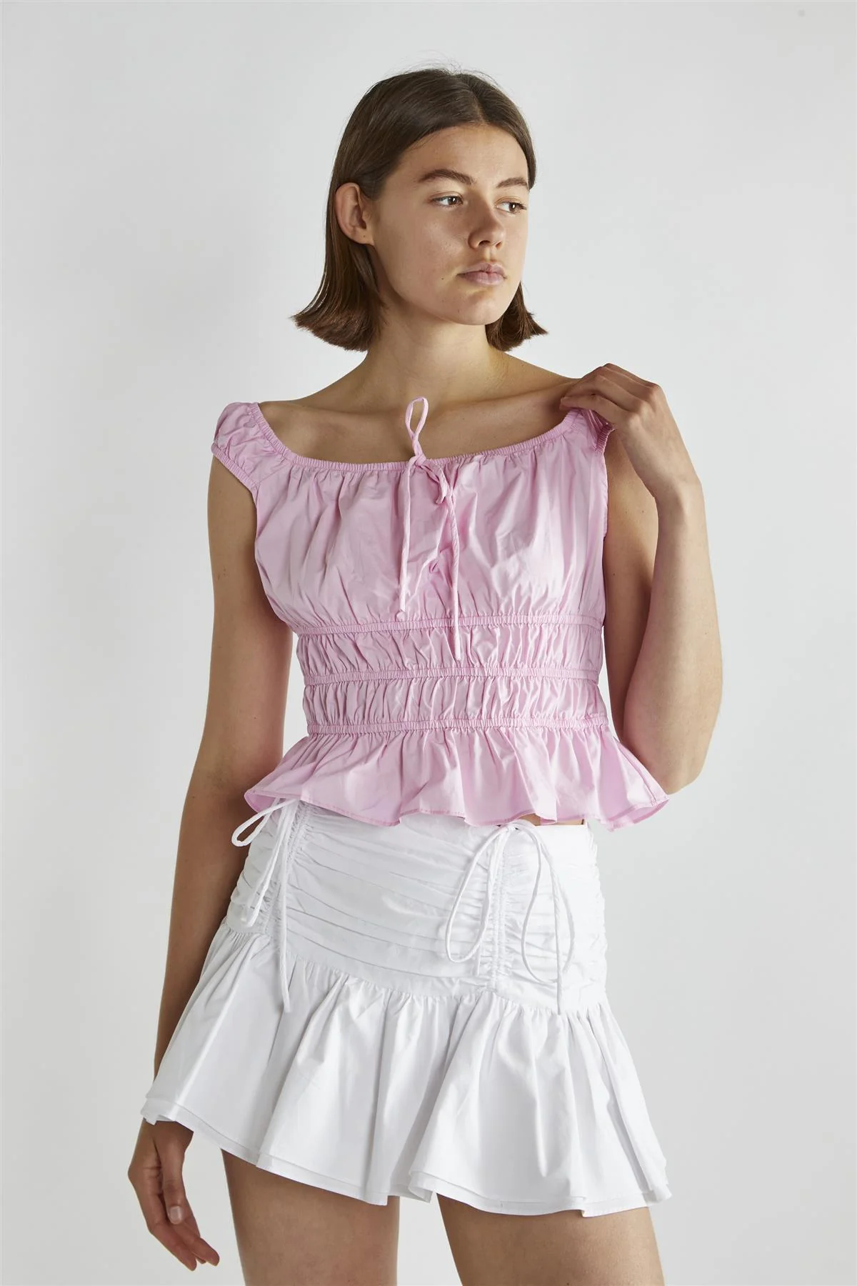 White Pleated Tutu Mini-Skirt - Image 3